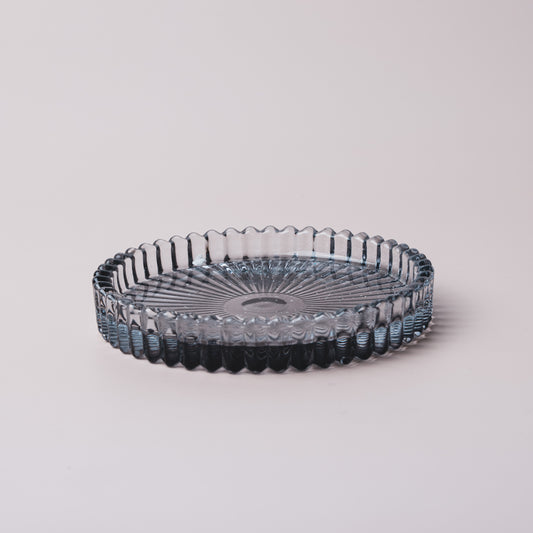 Glass candle holder