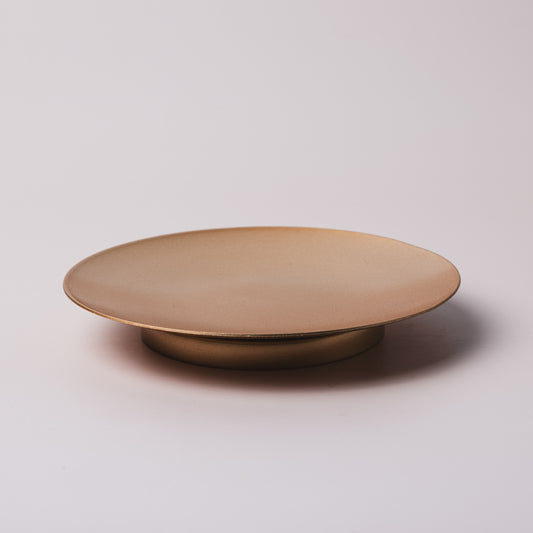 Gold metal candle holder
