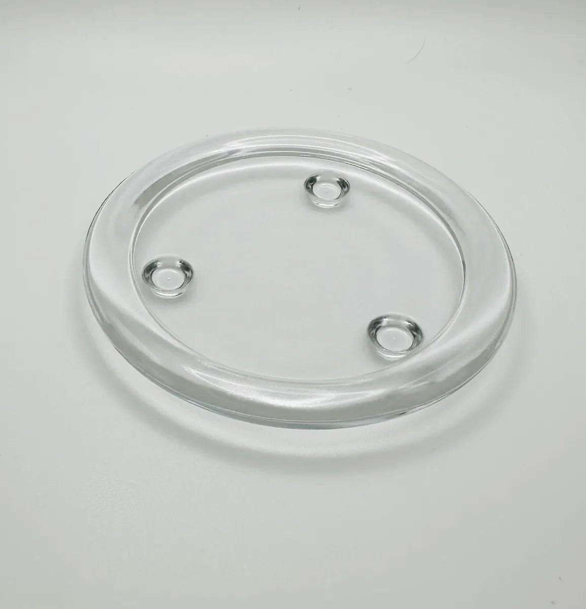 Porte-chandelle en verre arrondi